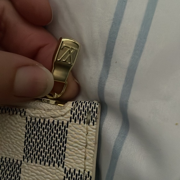 Louis Vuitton Damier Azur Beige Neverfull MM Pochette wristlet - Picture 5 of 8